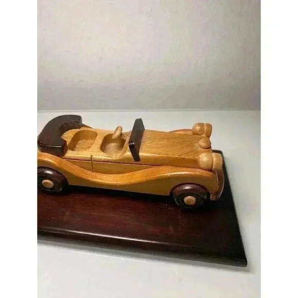 Vintage Car Wall Decor Or Box Topper Wooden 6" Long - Picture 9 of 9